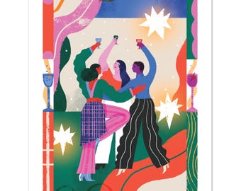 Cheers Cards with Envelopes - Pack of 10 - Illustrated Stationery, Celebration Cards
