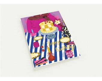 Happy Birthday Cards with Envelopes - Pack of 10 - Illustrated Stationery, Celebration Cards