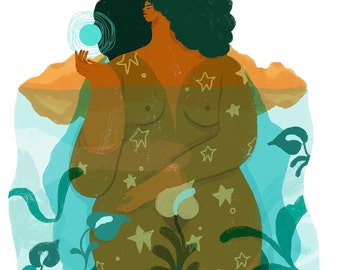 Moon Mother Wall Art Print