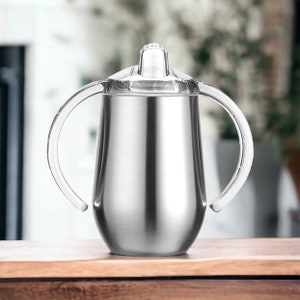 10 oz - Stainless Steel - Double Handled - Sippy Cup