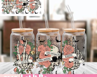 Let It Be - UV Wrap 16oz Glass Can