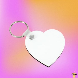 Sublimation Keychain - Heart Double Sided
