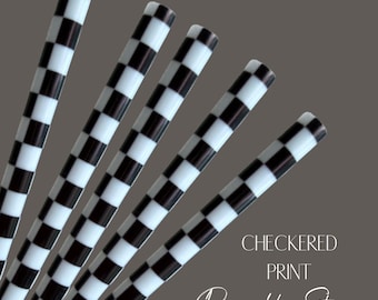 Reusable Checkered Straw  | 24oz