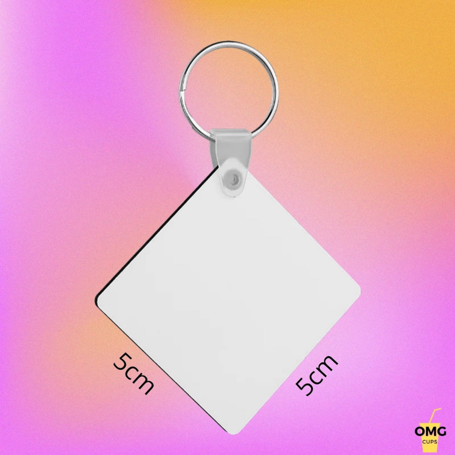 Sublimation Keychain Square Double Sided Sublimation MDF Etsy