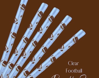 Clear Football Straw  | 24oz