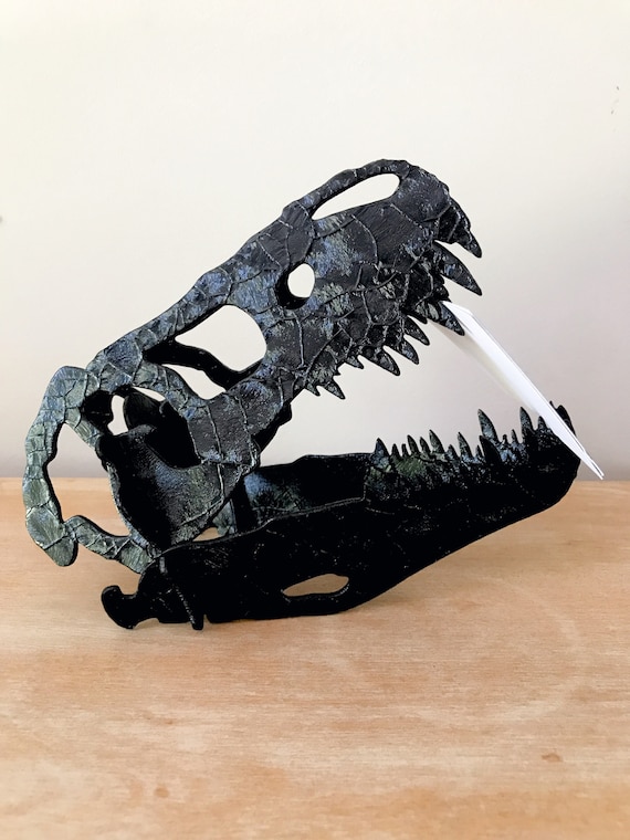Dinosaur Business Card Holder/Metal Dinosaur/Dino Decor