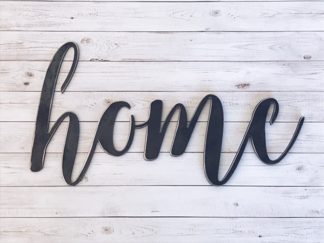 Home Sign, Metal Home Sign, Metal Word Art Sign, Metal Home Decor - Etsy