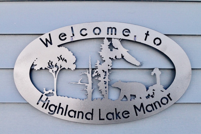 CUSTOM Welcome Sign Metal Word Art Sign Metal Sign - Etsy