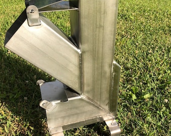 Stainless steel accessorized Rocket Stove