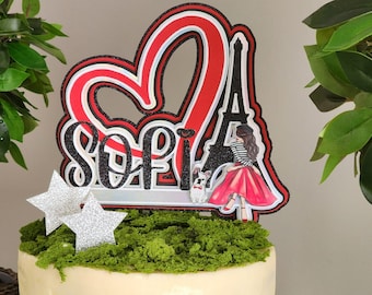 Eiffel Tower Cake Topper, Paris Theme Party, Teen Birthday