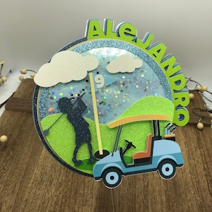 Golf cake topper, golfing theme, golfer cake topper, hole in one party, sports cake topper, golf party decor, golf parties