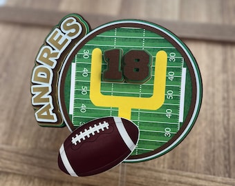 Football Cake Topper, Sports Birthday Decor, Football Party, Custom Cake Topper, Sports Cake Decor, Football Theme
