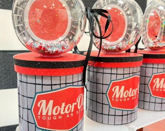 Custom Race Car Chip Can Label, Personalized Party Favor