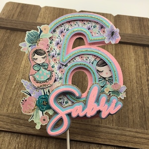 Matryoshka Birthday Cake Topper: Custom Nesting Doll Party Decor