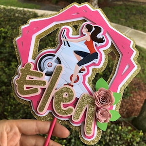 Spinning custom cake topper, workout girl topper, spin instructor birthday, fitness cycling topper for her, sport cake topper, spinning