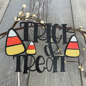 Halloween cake topper, Trick or treat cake topper, candy corn cake topper, halloween cake decor, halloween party decor, halloween  topper