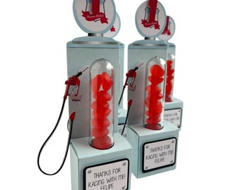 Gas Pump Favor Boxes, Race Car Party Treat Box