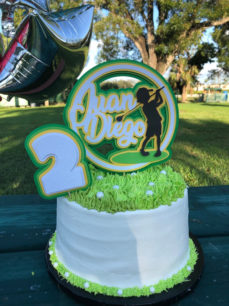 golf birthday cake topper golfer cake topper custom cake etsy