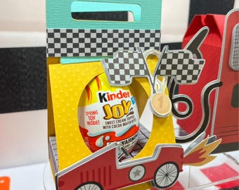 Vintage Race Car Favor Box, Personalized Party Treat