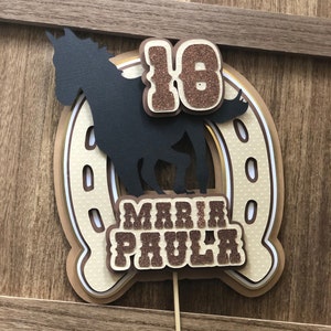Horse cake topper, horse party, custom cake topper, cowgirl birthday, cowgirl party, lucky horseshoe, western party, cowboy party, cowboy