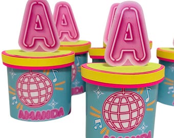 Neon Candy Favors, candy wraps, neon birthday theme, kids party favors, disco party