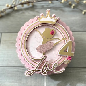 Personalized Ballerina Cake Topper: Ballet Birthday Party Decor