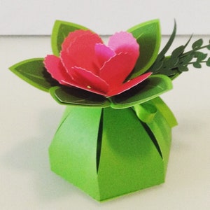 Boîte cadeau fleur, fête fleurs tropicales, boîte cadeau fleurs, fête à thème hawaïenne, fête flamant rose, cadeau, boîte de bonbons, cadeaux de douche nuptiale