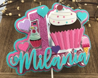 Decorazione per torta Candyland, decorazione per cupcake per feste di compleanno