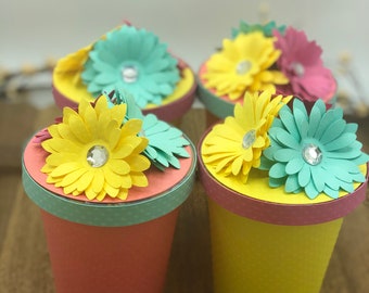 Flowers snack wrappers, flowers birthday, cookies wrappers, flowers theme favors, party favors, birthday candy wraps, custom party favors