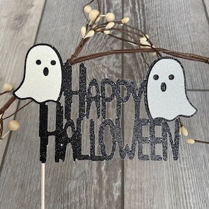 Happy Halloween ghosts cake topper, Halloween cake decoration, halloween party, ghosts cake topper, halloween decor, halloween party