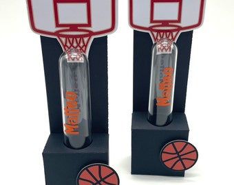 Personalized Basketball Party Favor Boxes: Empty Treat Containers
