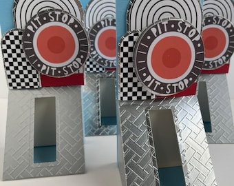Vintage Race Car Party Favor Box, Cars Theme Birthday Treats