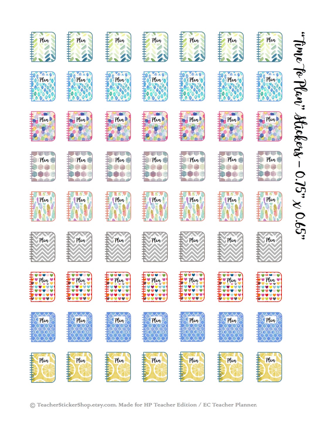Mini Planner Stickers PRINTABLE Full Color and Neutral | Etsy