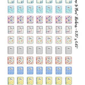 Mini Planner Stickers PRINTABLE Full Color and Neutral | Etsy