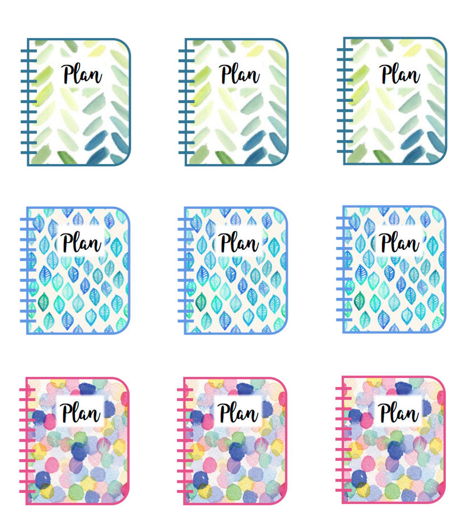 Mini Planner Stickers PRINTABLE Full Color and Neutral | Etsy