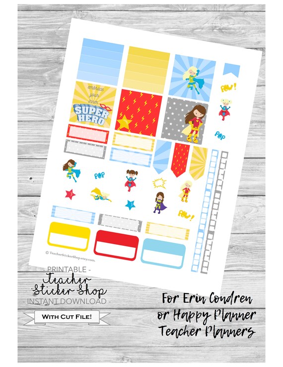 |Weekly Planner Sticker Kit||5700 GIRL SUPER HERO