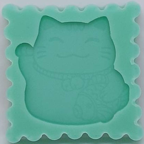 Maneki Neko lucky cat silicone mold