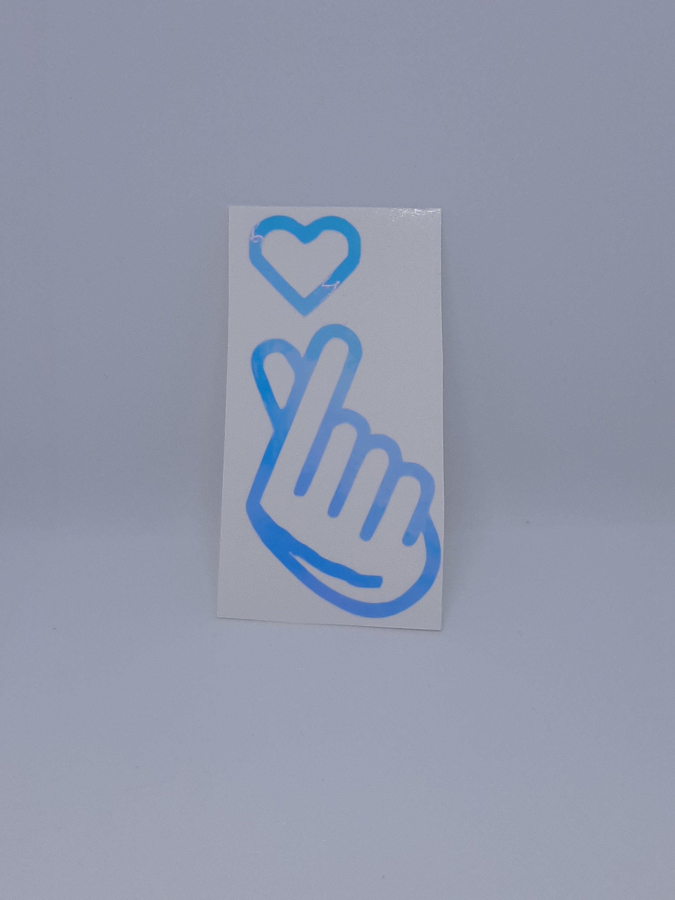 Finger Heart Vinyl Sticker - Etsy