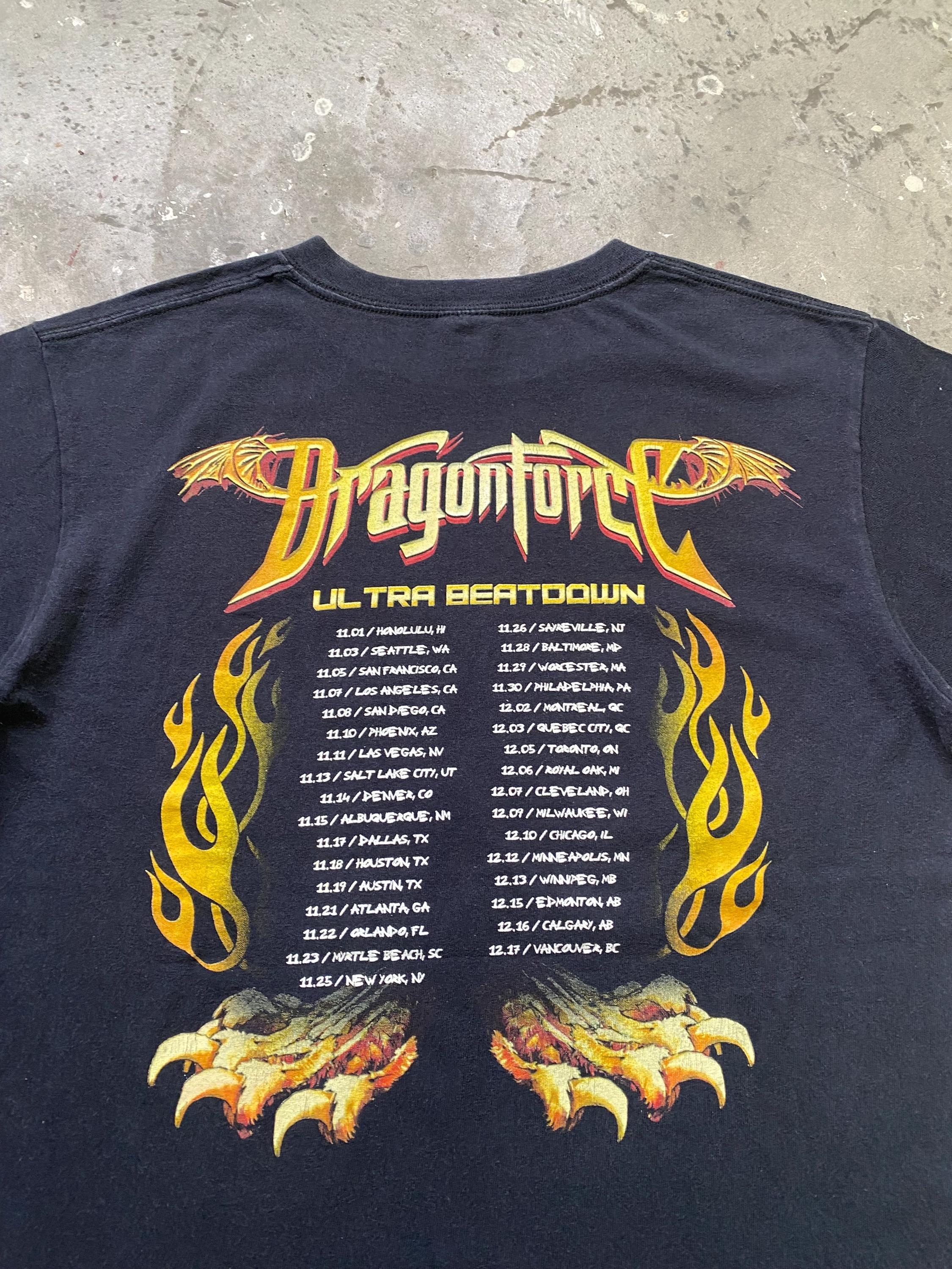 Vintage Y2K Dragonforce Tour T-shirt | Through the Fire and Flames