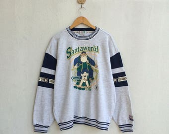 Vintage Santa World Sweatshirt Nice Design