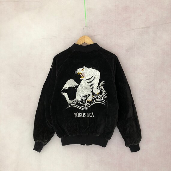 Vintage Japanese Souvenir Sukajan Velvet Yokosuka