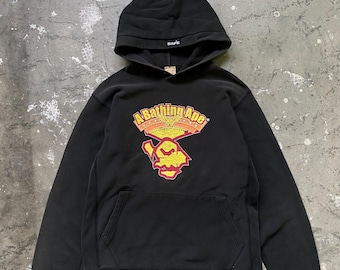 Felpa con cappuccio vintage rara BAPE 4thd 25 Te di Civilized / Felpa con cappuccio vintage A Bathing Ape / Felpa con cappuccio Bape taglia S / Felpa con cappuccio semplice sbiadita