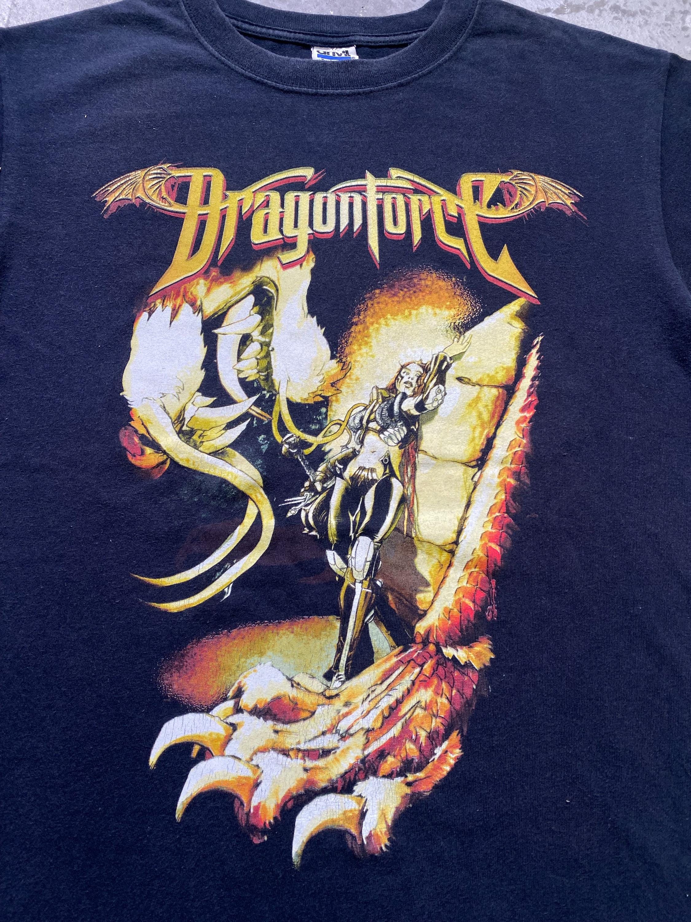 Vintage Y2K Dragonforce Tour T-shirt | Through the Fire and Flames