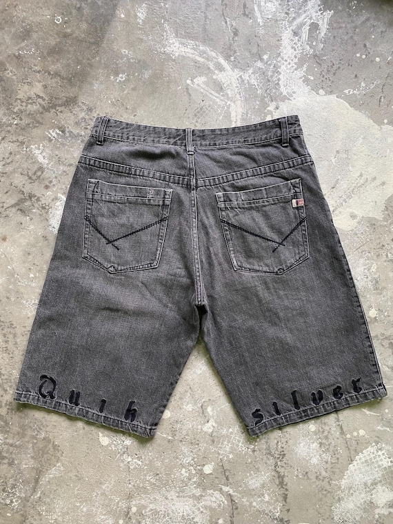 Quiksilver, Vintage Quiksilver Denim Jorts | Big Logo Embroidery, Size 33