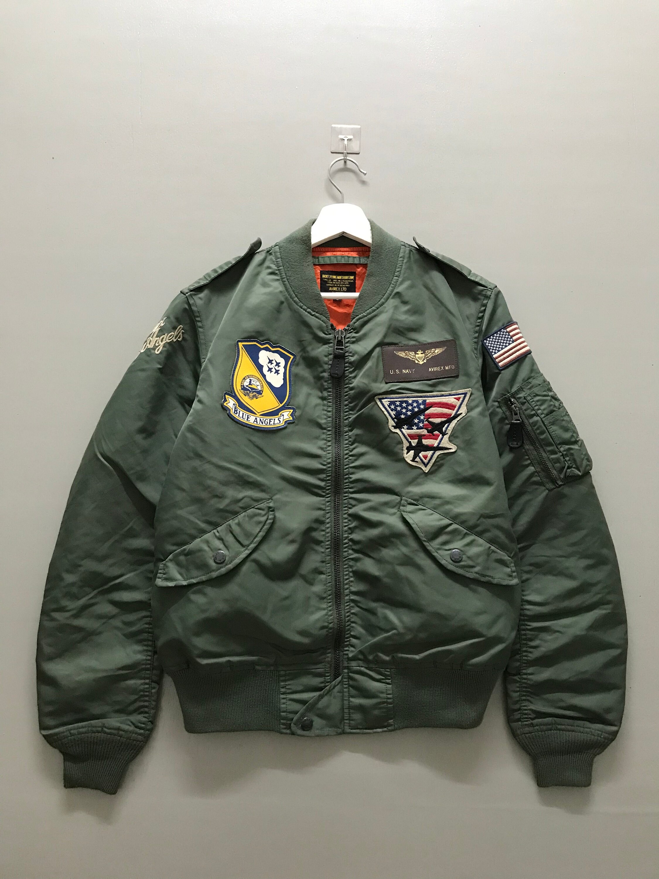 Vintage Avirex U.S Navy Blue Angels Type-l2b Bomber Jacket