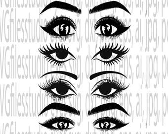 Download T-shirt svg Eyelashes SVG File Makeup SVG File eye svg | Etsy