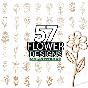 Pakiet SVG Wildflowers, pliki SVG do cięcia laserowego kwiatów, pliki SVG do cięcia laserowego kwiatów botanicznych, pliki SVG do cięcia laserowego kwiatów róży, pliki SVG do cięcia laserowego bukietów kwiatów polnych