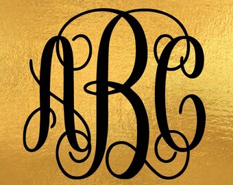 Interlocking Vine Monogram Font SVG, Vine Monogram svg Font Cut files, Interlocking monogram, Svg files for Silhouette, Studio3.