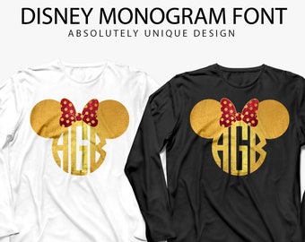 Disney monogram svg, monogram svg, Mickey Mouse Monogram SVG, Minnie Mouse Monogram Frames DXF, Clipart Files for Silhouette Cameo or Cricut