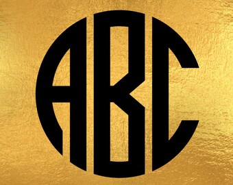Circle Monogram Svg, Monogram Letters, Circle Monogram Font, Cut Files For Cricut, Cut Files For Silhouette, circle monogram svg, circle